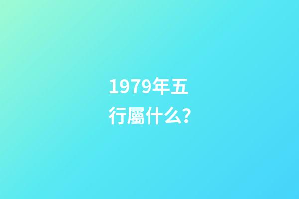 1979年五行屬什么？
