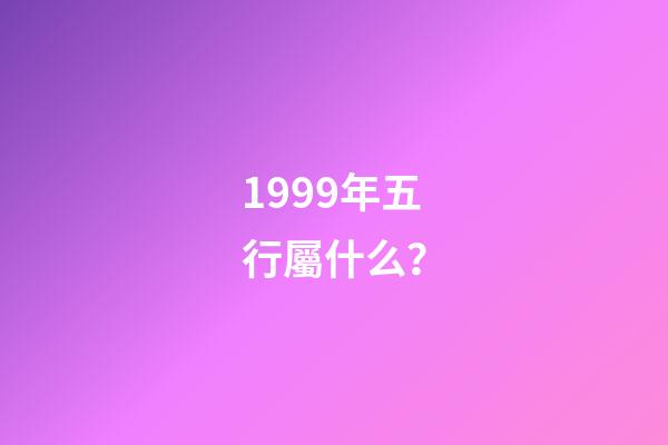 1999年五行屬什么？