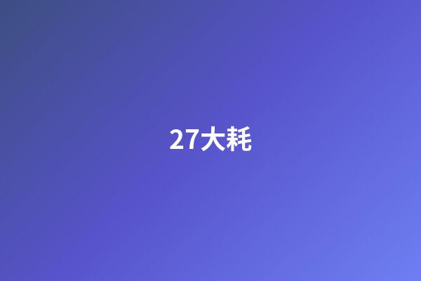27.大耗