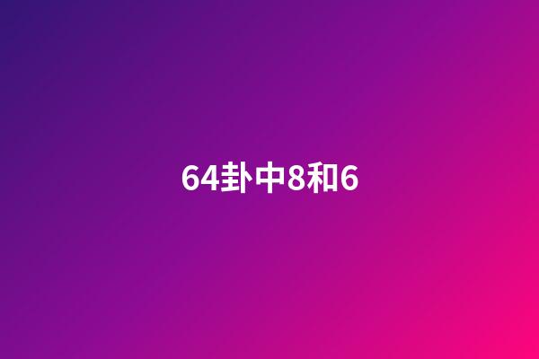 64卦中8和6