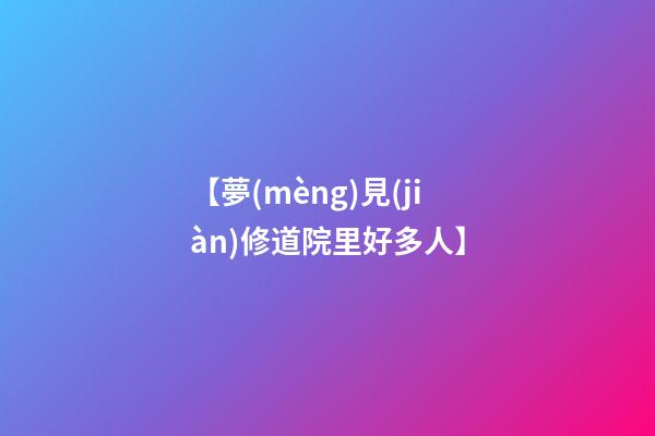 【夢(mèng)見(jiàn)修道院里好多人】