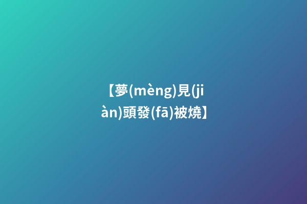 【夢(mèng)見(jiàn)頭發(fā)被燒】