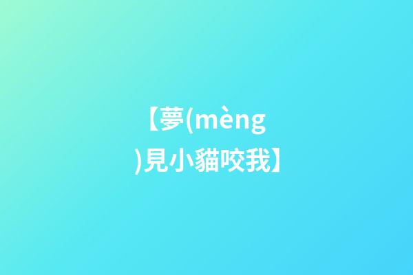【夢(mèng)見小貓咬我】