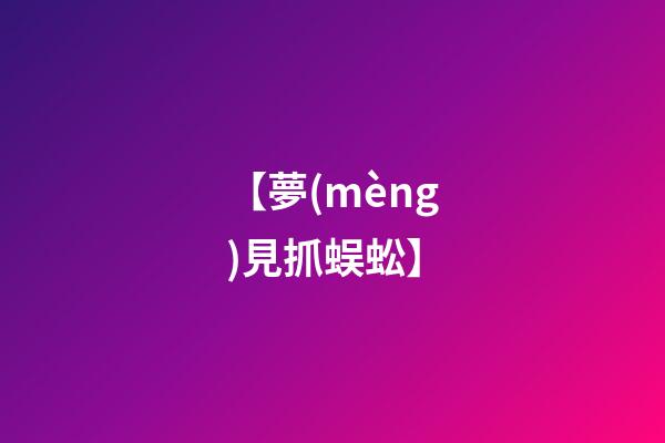 【夢(mèng)見抓蜈蚣】