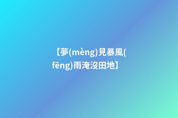 【夢(mèng)見暴風(fēng)雨淹沒田地】
