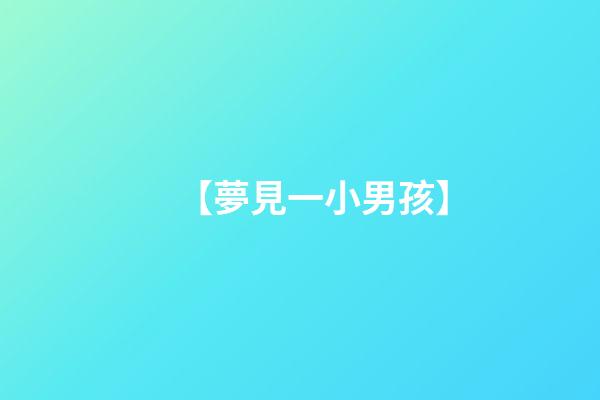 【夢見一小男孩】