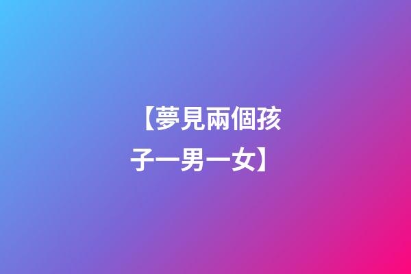 【夢見兩個孩子一男一女】