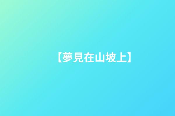 【夢見在山坡上】