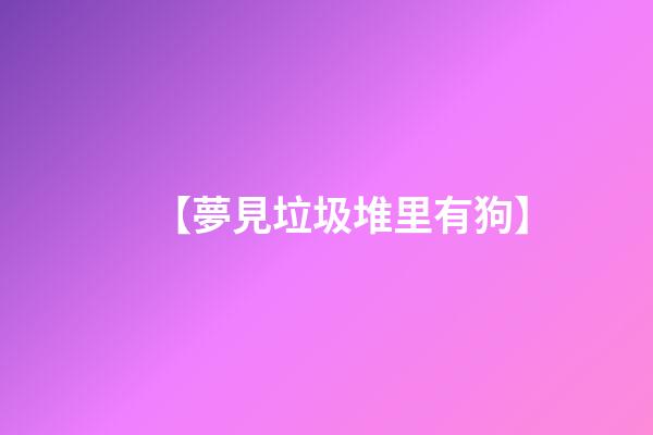 【夢見垃圾堆里有狗】