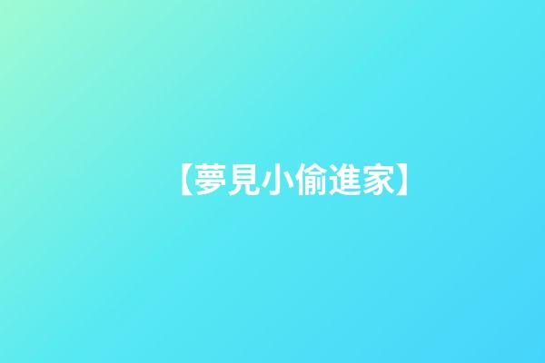 【夢見小偷進家】