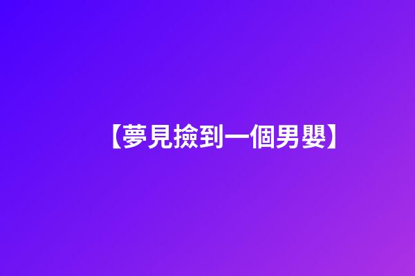 【夢見撿到一個男嬰】