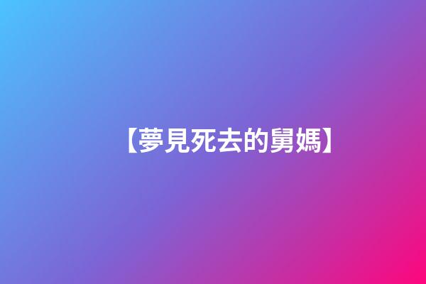 【夢見死去的舅媽】