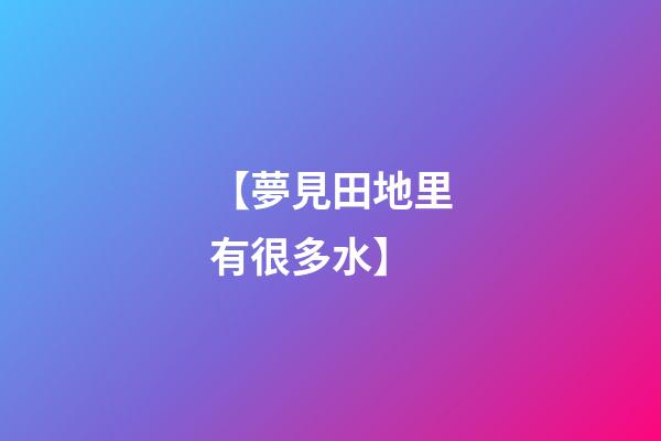 【夢見田地里有很多水】