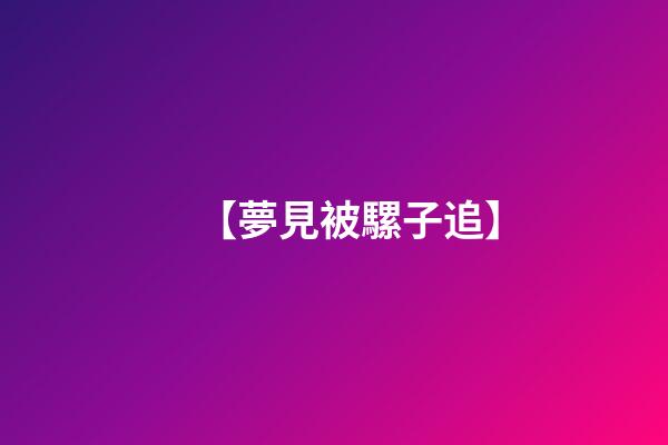 【夢見被騾子追】
