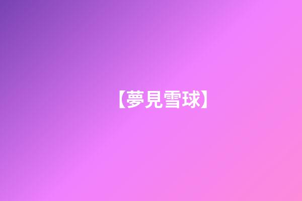 【夢見雪球】