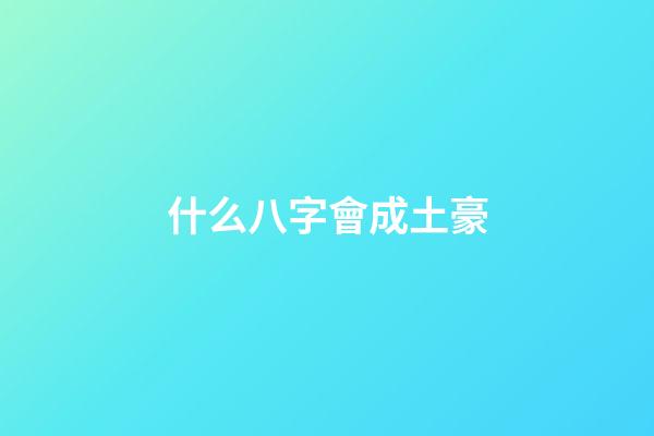 什么八字會成土豪