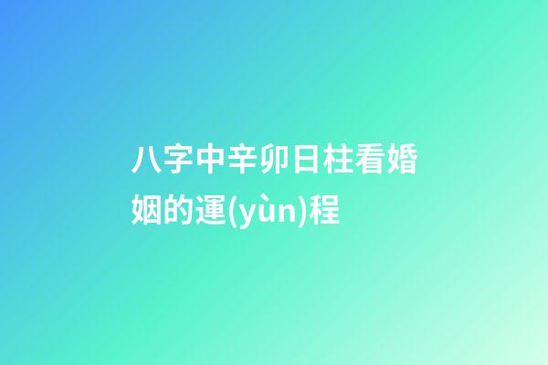 八字中辛卯日柱看婚姻的運(yùn)程