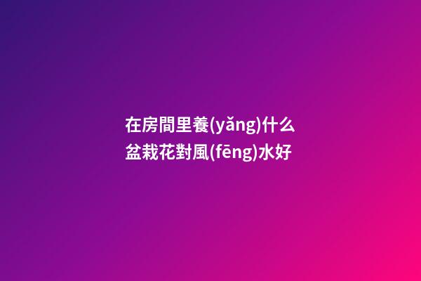 在房間里養(yǎng)什么盆栽花對風(fēng)水好