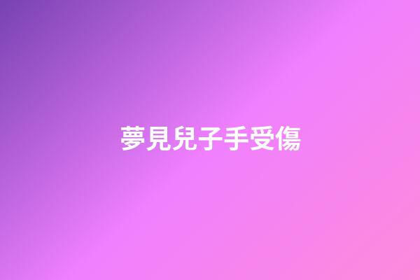 夢見兒子手受傷