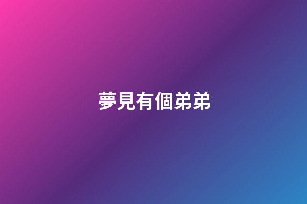 夢見有個弟弟