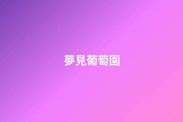 夢見葡萄園