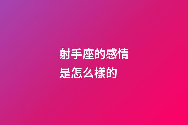 射手座的感情是怎么樣的-第1張-星座運(yùn)勢(shì)-玄機(jī)派