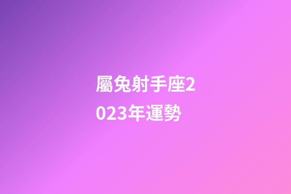 屬兔射手座2023年運勢-第1張-星座運勢-玄機派
