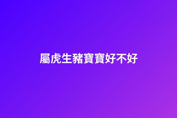 屬虎生豬寶寶好不好