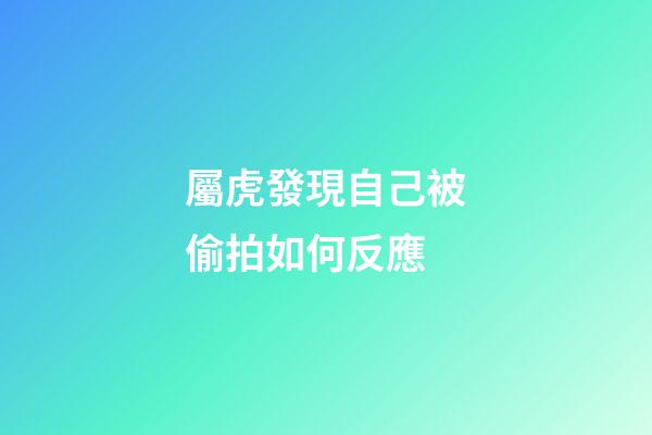 屬虎發現自己被偷拍如何反應