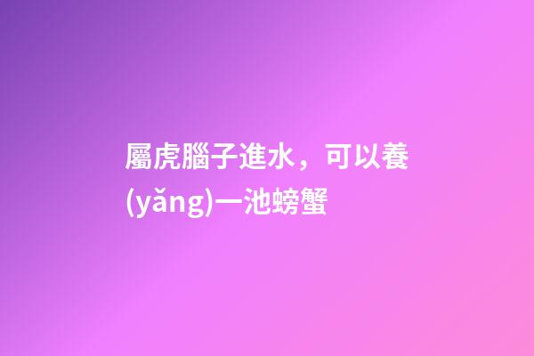屬虎腦子進水，可以養(yǎng)一池螃蟹