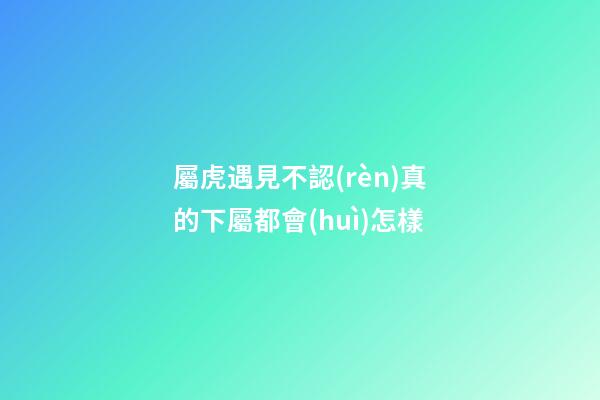 屬虎遇見不認(rèn)真的下屬都會(huì)怎樣