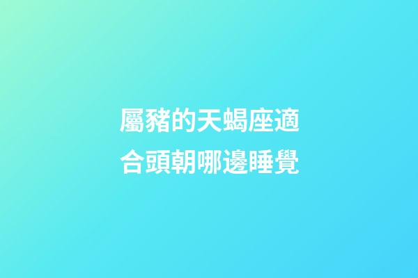 屬豬的天蝎座適合頭朝哪邊睡覺