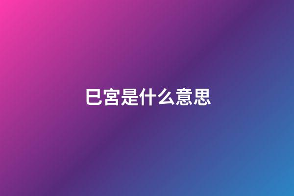 巳宮是什么意思
