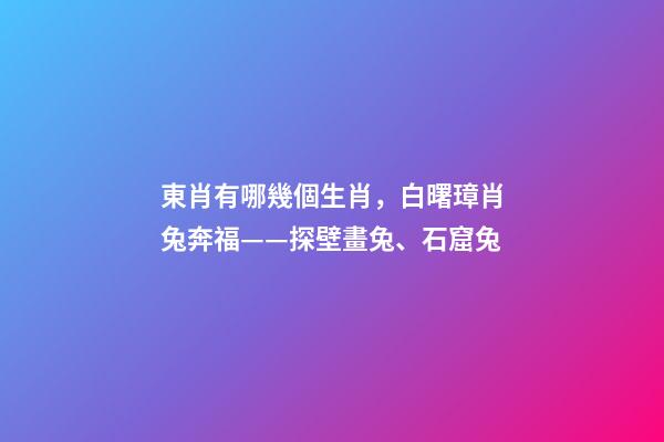 東肖有哪幾個生肖，白曙璋肖兔奔福——探壁畫兔、石窟兔-第1張-觀點-玄機派