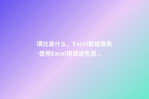 環比是什么，Excel數據報表(4)-使用Excel搭建銷售周環比報表-第1張-觀點-玄機派