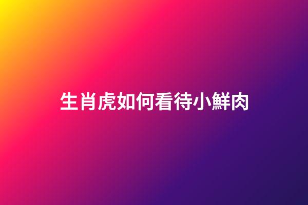 生肖虎如何看待小鮮肉