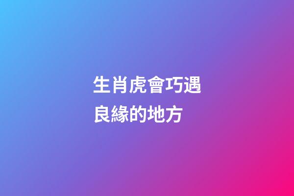 生肖虎會巧遇良緣的地方