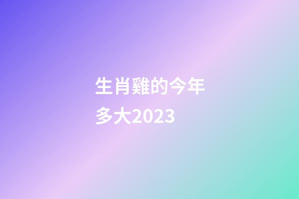 生肖雞的今年多大2023