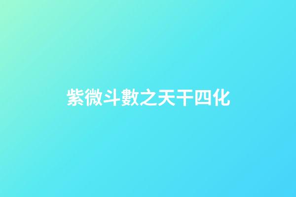 紫微斗數之天干四化
