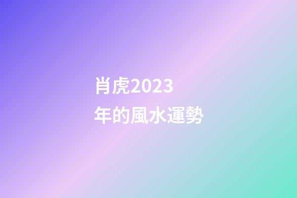 肖虎2023年的風水運勢
