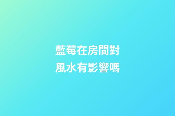 藍莓在房間對風水有影響嗎