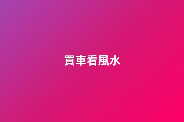 買車看風水