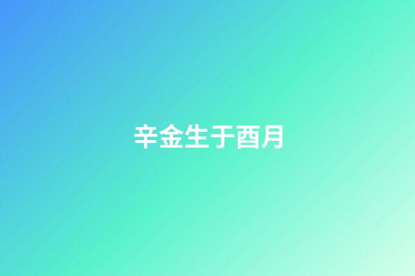辛金生于酉月