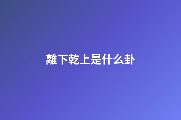 離下乾上是什么卦