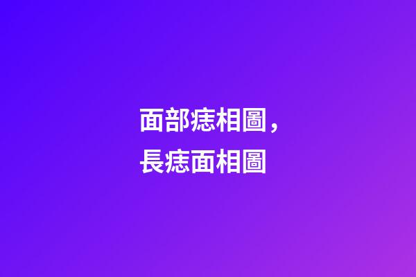 面部痣相圖，長痣面相圖