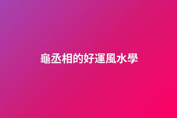 龜丞相的好運風水學